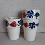 Boerenbont melk beker - 3 stuks -, Overige typen, Ophalen of Verzenden, Zo goed als nieuw, Aardewerk