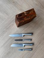 Vivo AH messen + messenblok, Ophalen of Verzenden, Zo goed als nieuw, Rvs of Chroom, Bestekset