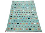 Handgeknoopt Afghaans wol Kelim tapijt Yasmoon Aqua 177x235, Huis en Inrichting, Stoffering | Tapijten en Kleden, 200 cm of meer