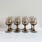 Wijnglazen van rookglas (Luminarc) — twee sets van 4 glazen, Overige typen, Ophalen of Verzenden, Zo goed als nieuw