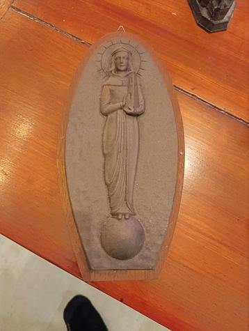 Religieuze Wanddecoratie Heilige Figuur Hout beschikbaar voor biedingen