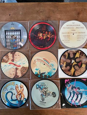 9x 7" Picture Disc Singles - Diverse Artiesten beschikbaar voor biedingen