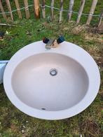 Vintage Wastafel / Lavabo Jaren 70, Ophalen, Gebruikt, Koper, Wastafel