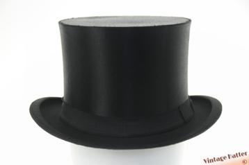 hoge hoed vouwbaar Albert Eckenbrecker zwart zijde 56,5 beschikbaar voor biedingen