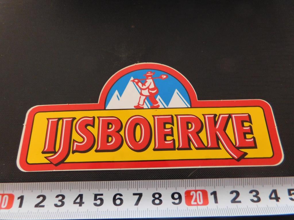 sticker ijs logo IJSBOERKE, Ophalen, Zo goed als nieuw