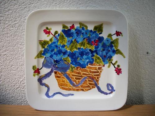 Wandbord - Mand met Hortensia's - Blauw - Uniek - nieuw, Huis en Inrichting, Woonaccessoires | Wanddecoraties, Nieuw, Ophalen of Verzenden