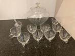 Glazen bowlset – Kom met deksel, lepel & 9 kopjes, Ophalen