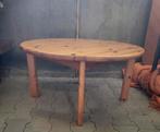 Vintage grenen ronde salontafel ø 90 cm, 50 tot 100 cm, Minder dan 50 cm, Grenenhout, Rond