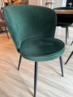 Velvet Groene Eetkamerstoelen, Huis en Inrichting, Stoelen, Ophalen, Gebruikt, Overige kleuren, Vier