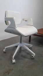 Interstuhl Silver 162S bureaustoel wit leer james bond, Ophalen, Gebruikt, ., Wit