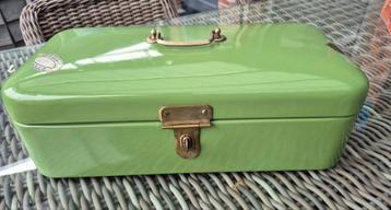 Emaille broodtrommel groen vintage Neerlandia EGA beschikbaar voor biedingen