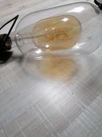 Plafond lamp glazen bol lang 46 cm, 30 tot 60 watt, Led-lamp, Soft of Flame, E27 (groot)
