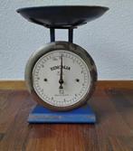 Antieke blauwe weegschaal Benonja, Ophalen