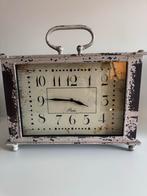 Vintage Tafelklok met Handvat - Leuke Decoratie, Huis en Inrichting, Woonaccessoires | Klokken, Ophalen of Verzenden, Gebruikt