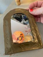 Vintage messing Marokkaans India bewerkt spiegel spiegeltje, Huis en Inrichting, Woonaccessoires | Spiegels, Minder dan 50 cm