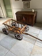 Antieke houten bolderkar strandwagen, Caravans en Kamperen, Bolderkarren, Ophalen