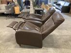 relaxfauteuil 2 stuks echt leer bruin €100 per stuk, Huis en Inrichting, Fauteuils, Ophalen of Verzenden, Zo goed als nieuw, 50 tot 75 cm