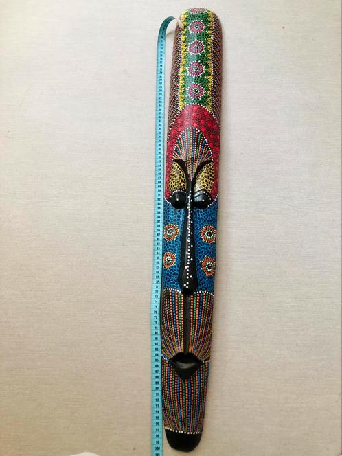 Houten masker aboriginalstijl 1 meter, Antiek en Kunst, Kunst | Niet-Westerse kunst, Ophalen of Verzenden