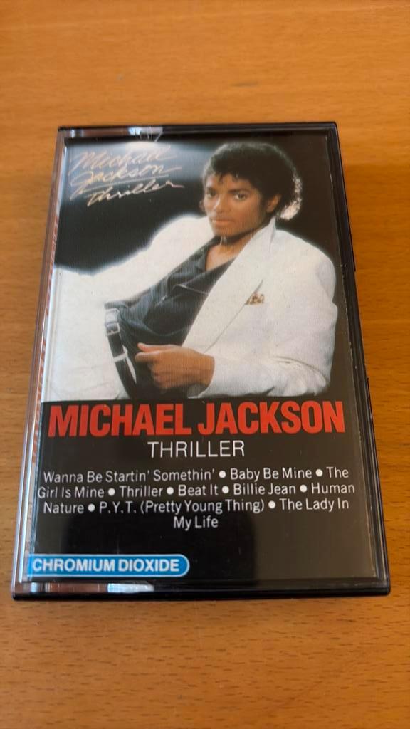 Michael Jackson muziek cassette Thriller 9 tracks chromium, Cd's en Dvd's, Cassettebandjes, Gebruikt, Origineel, Pop, 1 bandje