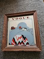 Vogue art deco Spiegel in Houten Lijst, Antiek en Kunst, Antiek | Spiegels, Ophalen of Verzenden