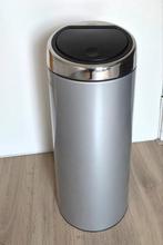 Brabantia Prullenbak 30L rond touch bin, Ophalen, Gebruikt, 50 tot 75 cm, 40 liter of meer