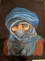 Olieverf schilderij - Portret van een Toeareg, Ophalen of Verzenden
