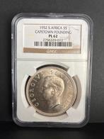 Zuid-Afrika 1952 5S Capetown Founding NGC PL62, Ophalen of Verzenden, Losse munt, Zilver
