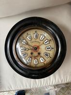 * Antieke Franse schoolklok met bol glas*, Antiek en Kunst, Ophalen