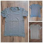 3x t-shirt maat L heren. Beige, blauw met print en grijs, Ophalen of Verzenden, Zo goed als nieuw, Maat 52/54 (L), Overige kleuren