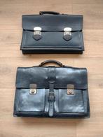 Vintage schooltassen,zwart leer ,zeer leuke items, Sieraden, Tassen en Uiterlijk, Tassen | Schooltassen, Gebruikt, Zwart, Aktetas of Boekentas