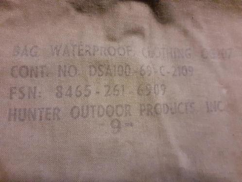 Bag waterproof clothing OG107 Vietnam, Verzamelen, Militaria | Algemeen, Landmacht, Amerika, Ophalen of Verzenden