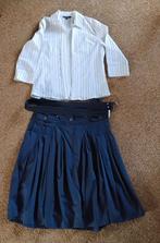 Dames rok blauw met bijpassende bloes maat 40, Kleding | Dames, Rokken, Blauw, Zo goed als nieuw, Onder de knie, Brandtex