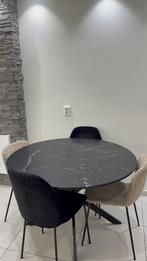 Marmer tafel 120cm, Ophalen, Rond, Zo goed als nieuw, Vier personen
