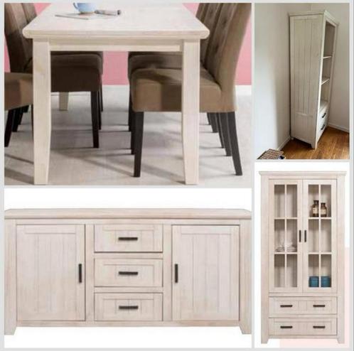 Woonkamerset 5 delen-2 kasten-dressoir-2 tafels - boekenkast, Huis en Inrichting, Complete inboedels, Ophalen