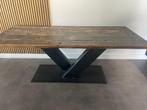 Eetkamer tafel 200x85- Eiken wagondelen, Huis en Inrichting, Tafels | Eettafels, Ophalen, Robuust eikenhout wagondelen, Gebruikt