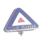 Emaille pin Veilig Verkeer, Transport, Ophalen of Verzenden, Speldje of Pin, Zo goed als nieuw