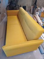Okergele slaapbank van Home24, Ophalen, Driepersoons, 75 tot 100 cm, Zo goed als nieuw