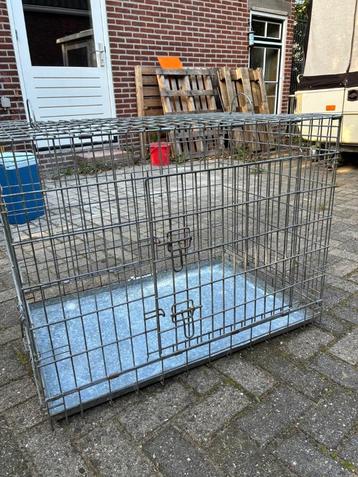 Hondenbench verzinkte zware kwaliteit 90x60x70 2-deurs beschikbaar voor biedingen