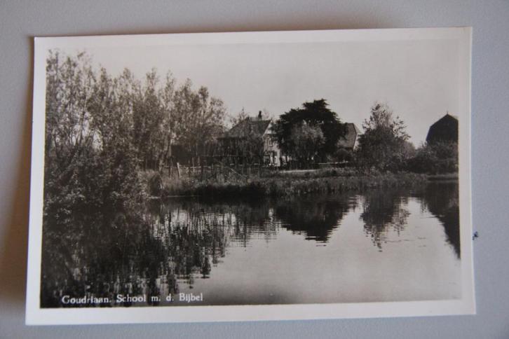 Ansichtkaart Goudriaan plm. 1965 School m/d Bijbel Ongelopen, Verzamelen, Ansichtkaarten | Nederland, Ongelopen, Zuid-Holland