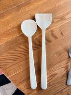 Vintage vorkjes en houten slacouvert, Ophalen of Verzenden, Gebruikt, Hout, Los bestek