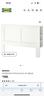 Brimnes IKEA hoofdeinde bed, als nieuw, Huis en Inrichting, Slaapkamer | Bedden, Wit, Zo goed als nieuw, Hout, Ophalen
