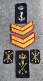 KM Emblemen 6stuks, Verzamelen, Verzenden, Marine, Nederland, Embleem of Badge