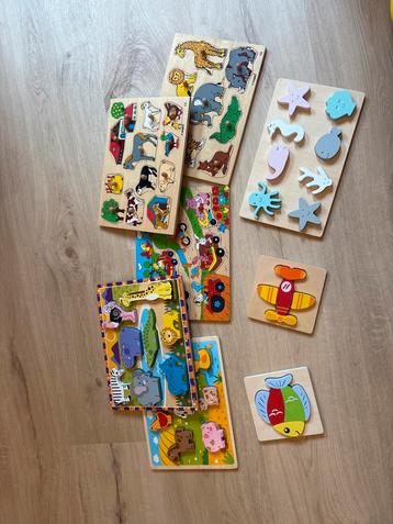 Houten Puzzels Set - Dieren, Vormen, Voertuigen beschikbaar voor biedingen