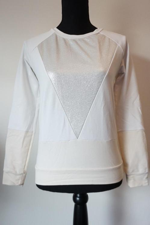JOSH V Prachtige Crème Glinsterende Trui XS 34, Kleding | Dames, Truien en Vesten, Zo goed als nieuw, Maat 34 (XS) of kleiner