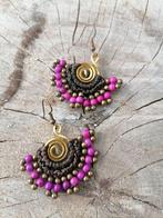 Nieuwe unieke handgemaakte oorbellen boho stijl, Ophalen of Verzenden, Nieuw, Overige materialen, Hangers