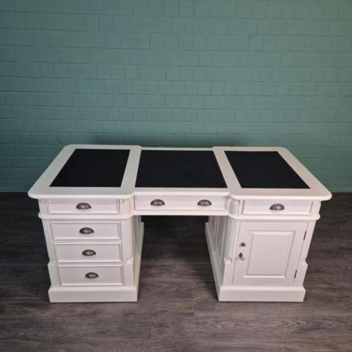 Bureau Teak Wit 1,70 m Art. Nr.: 27170E, Huis en Inrichting, Bureaus, Nieuw, Bureau, Ophalen