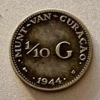 10 cent  Nederlandse Antillen / Munt van Curaçao 1944, Postzegels en Munten, Verzenden, Zilver, 10 cent, Koningin Wilhelmina