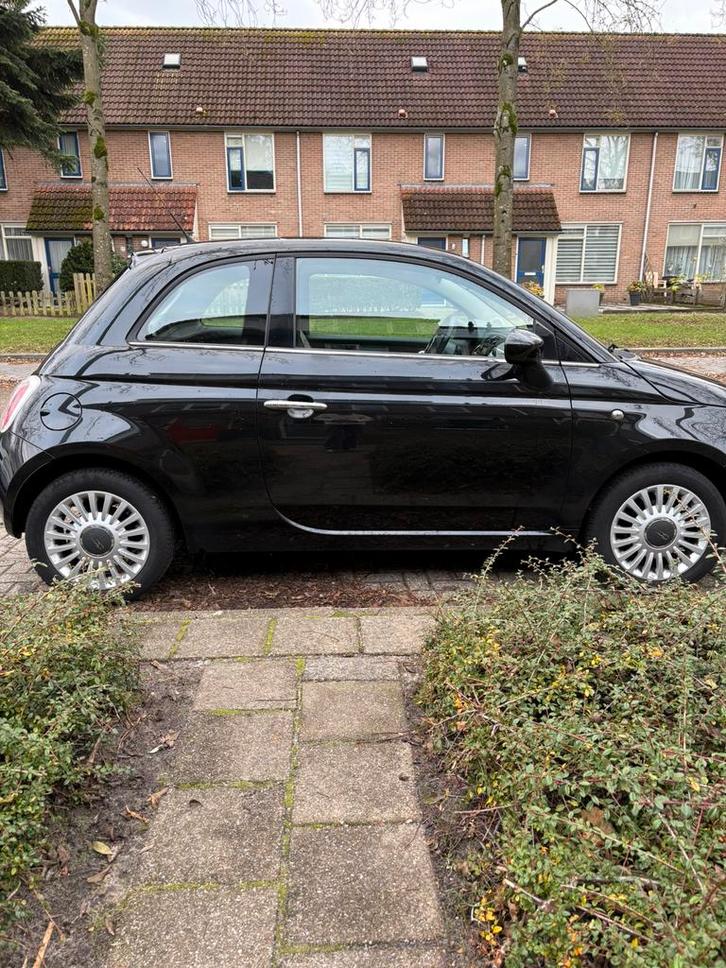Fiat 500 1.4 16V 2009 Zwart, Auto's, Fiat, Bedrijf, ABS, Airconditioning, Bluetooth, Elektrische ramen, Lichtmetalen velgen, Metallic lak