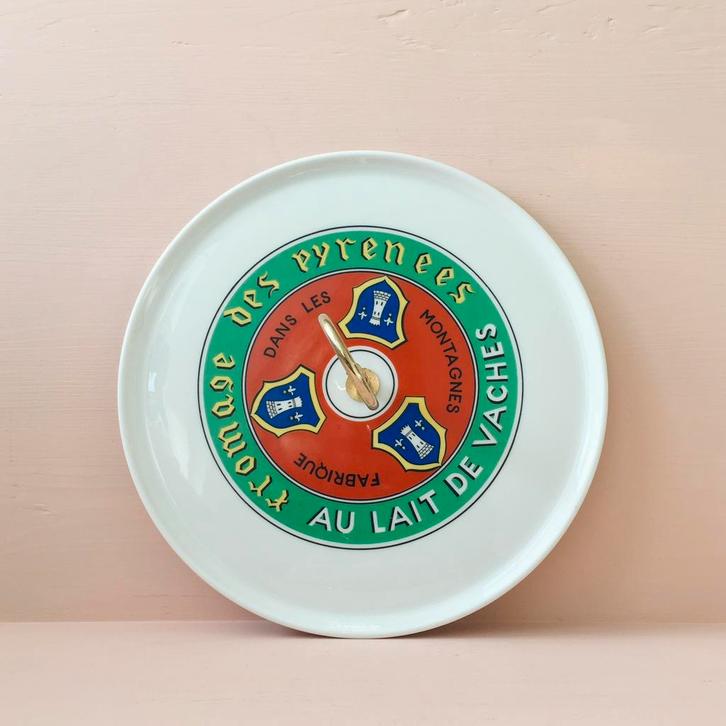 Puntgaaf Frans kaasplateau ‘fromage des Pyrenees’ / kaasbord, Huis en Inrichting, Keuken | Servies, Gebruikt, Overige typen, Overige stijlen