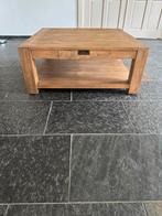Houten Salontafel met Opbergruimte, Huis en Inrichting, Tafels | Salontafels, Ophalen, Gebruikt, 50 tot 100 cm, 50 tot 100 cm